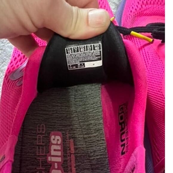 PINK Raspberry Sketchers Go RunMax cushion Elite 2.0 Slip on running shoes sz 10 - Picture 3 of 8